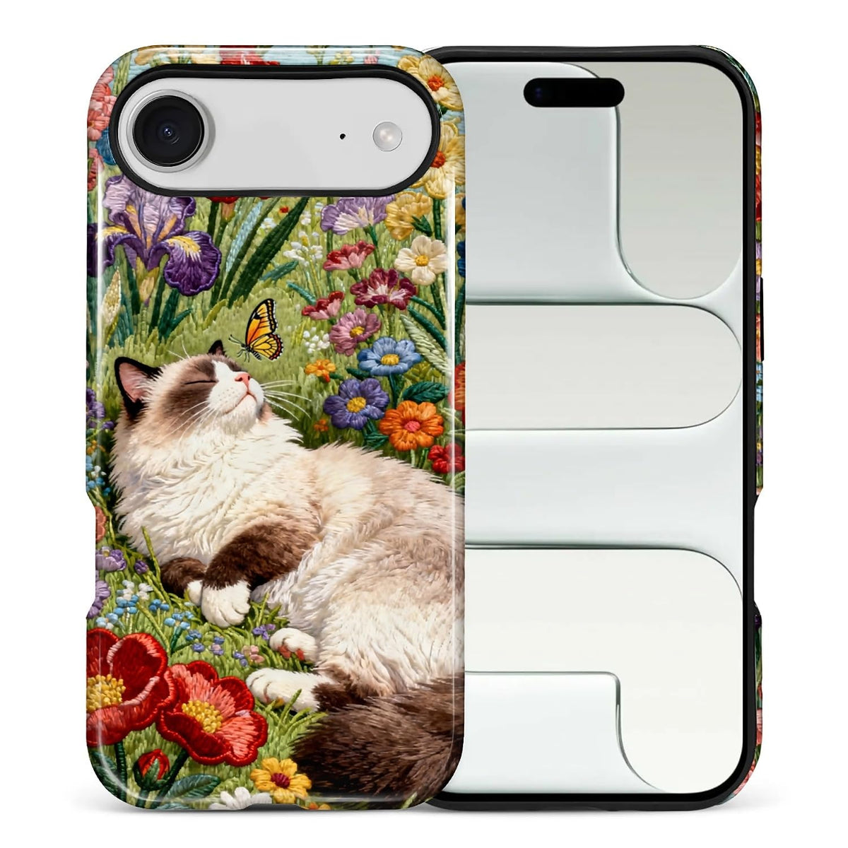 Case for iPhone 15, Shockproof Hybrid Protective Phone Case, Dual-Layer Drop Protection Anti-Scratch, Cozy Cats
