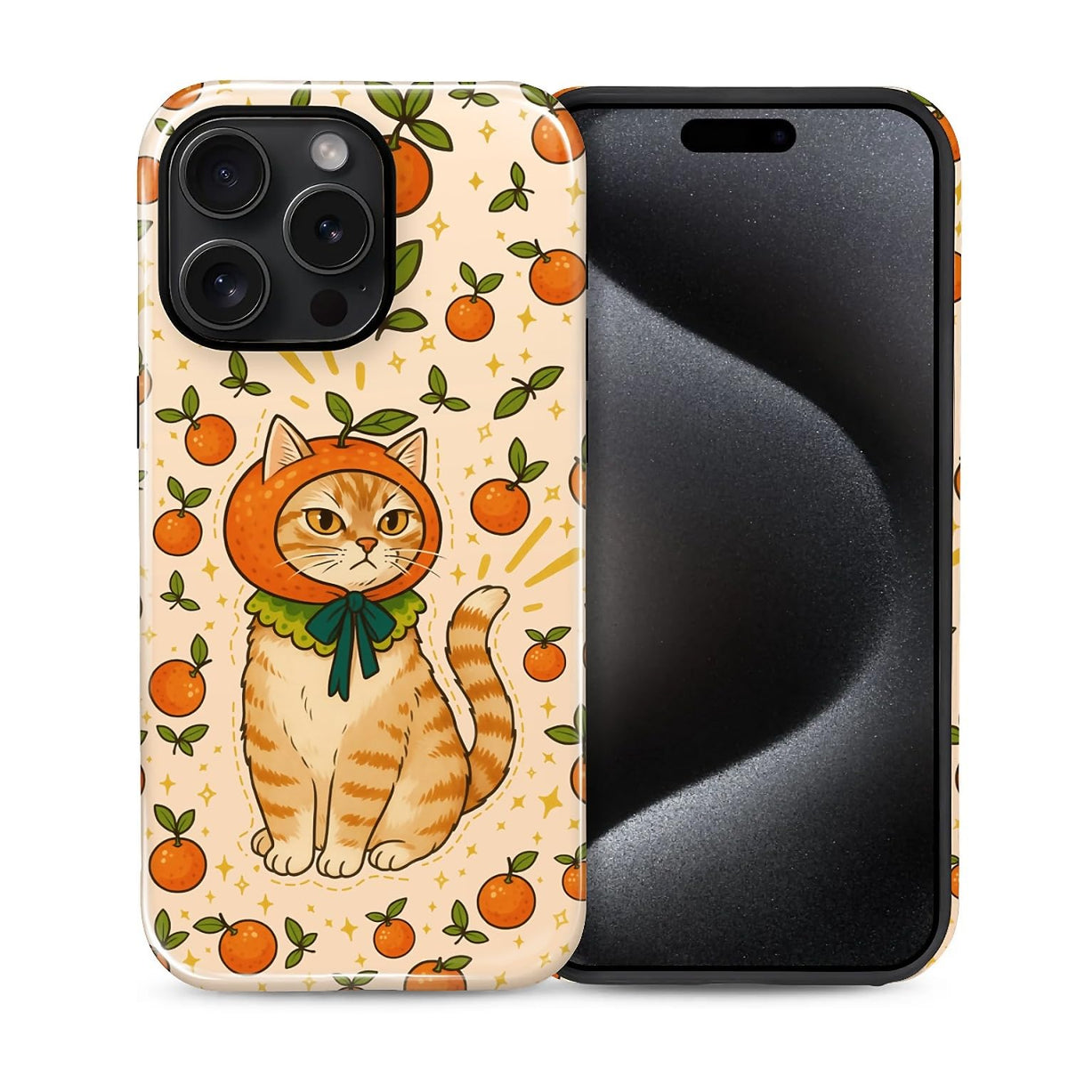 Case for iPhone 15, Shockproof Hybrid Protective Phone Case, Dual-Layer Drop Protection Anti-Scratch, Cozy Cats