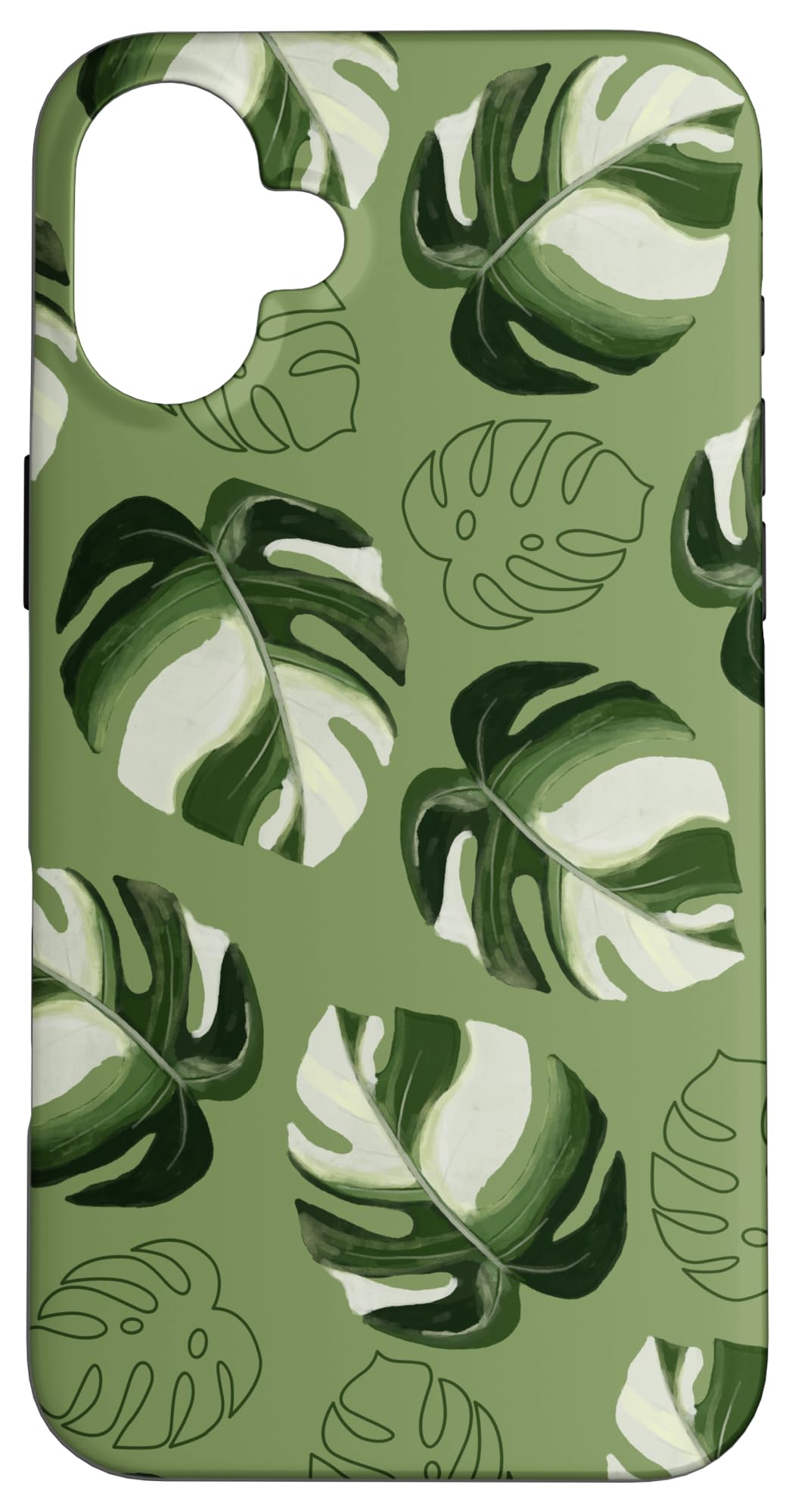 Monstera Deliciosa Leaves Plant Leaf Botanical Nature Case for iPhone 15
