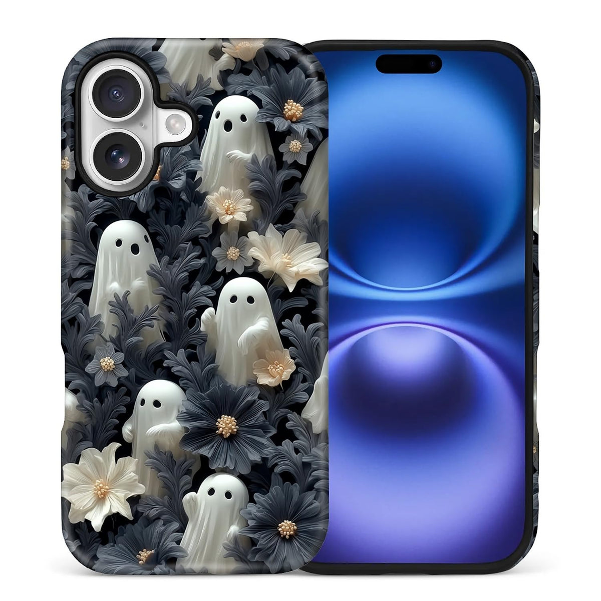 Case for iPhone 17,Drop Protection Hybrid 2-Layer Hard Phone Cover-Vintage Christmas Stamps Collage