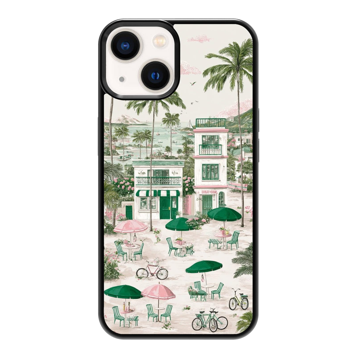 Elegant Forest Green Botanical Leaf and Plant Illustration Phone Case, Shockproof Protective Cover for iPhone 11 12 13 14 15 16 17 Pro Max Plus Mini XR 7 8 SE