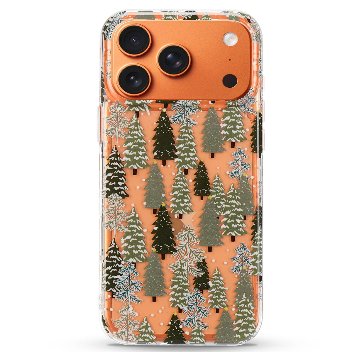 LCHULLE for iPhone 12/12 Pro Christmas Case Xmas Santa Holiday Clear Case | Cute Transparent Design for Women Men Kids, Slim Fit Soft TPU Silicone Shockproof Protective Back Cover - Xmas Tree