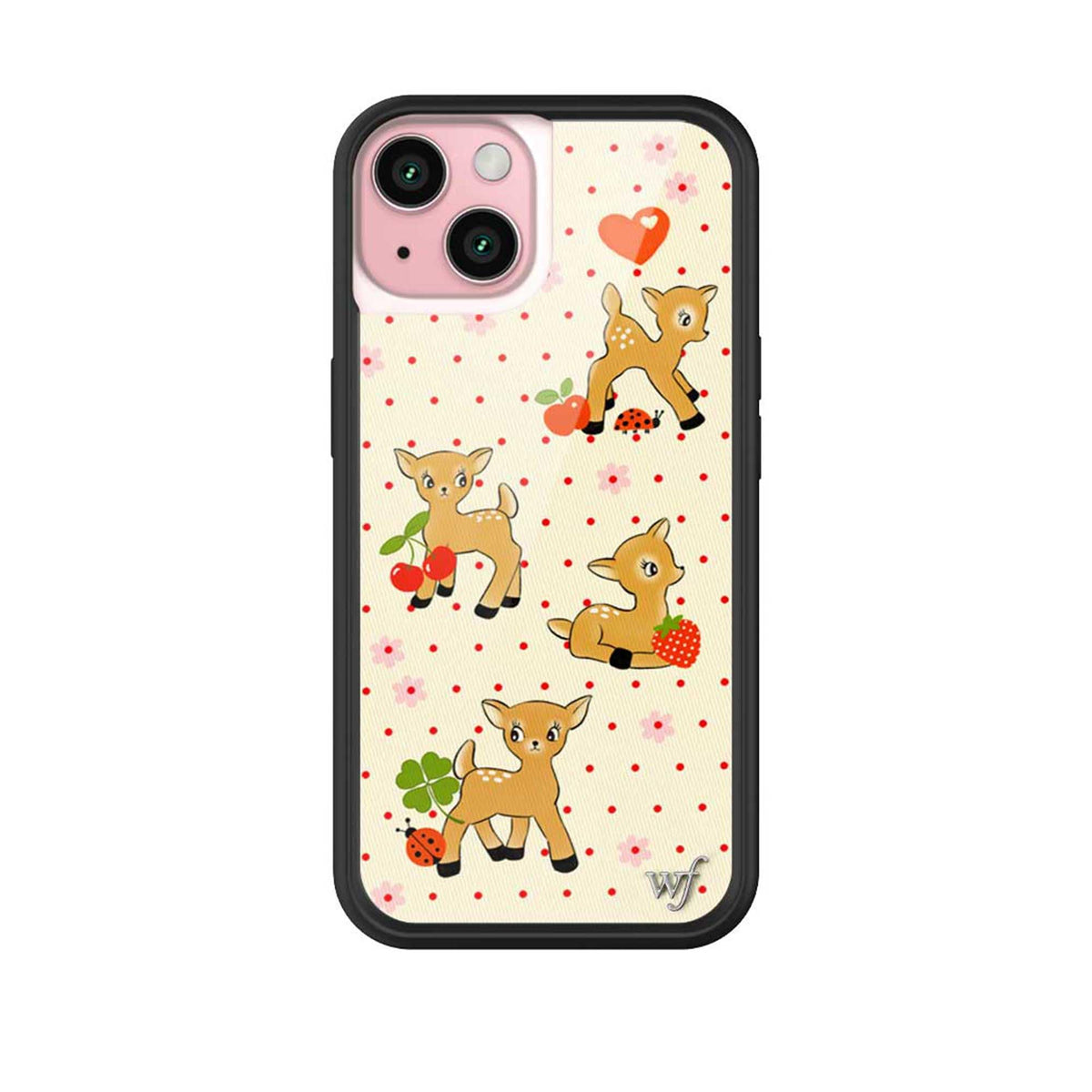 Wildflower Cases - Compatible with iPhone 15 | Protective Black Bumper, 6.5ft Drop Test Certified, Women Owned Small Business | Nature Floral Aesthetic Trendy Cute | Hummingbird