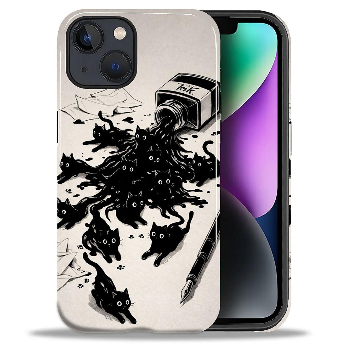 Case Compatible with iPhone 17 Pro,Double Layer Protection, Matte Finish, Anti-Drop and Anti-Fingerprint Armor -Yellow Striped Taco Vacation Sausage Dog Collage