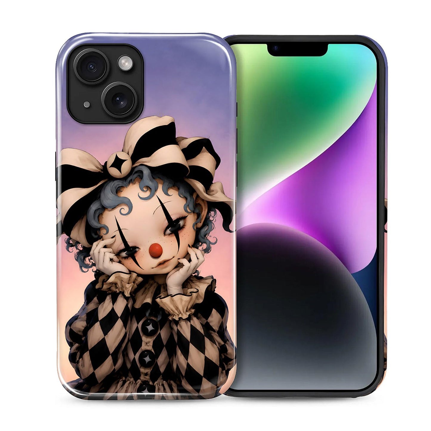 for iPhone 17 Case,Hybrid 2-Layer Hard Shell + Silicone Protective Case -Resistant Shockproof- Ally's Dog's Cute College Summer Flower Collage
