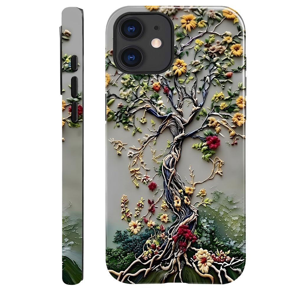 DAIZAG Case Compatible with iPhone 17,Glossy Durable Shock Protection Cover for Girl Women,Christmas Tree Snowflake Pattern