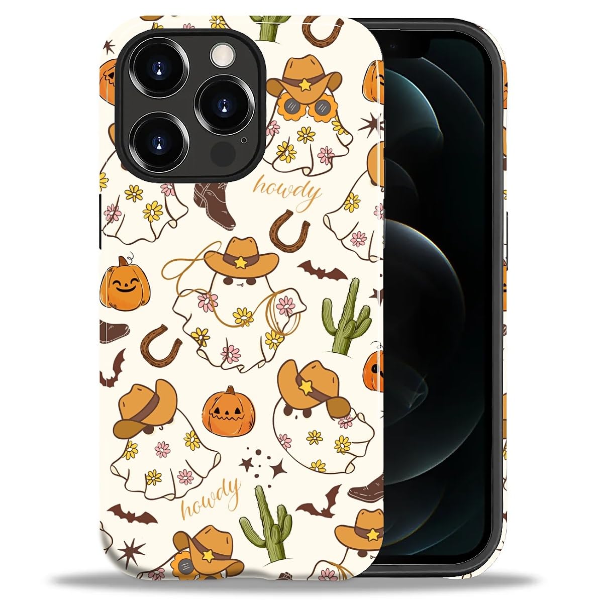 DAIZAG Case for iPhone 13 iPhone 14, Christmas Coffee Snowflake Cane Full-Body Design Hybrid Dual Protection Soft TPU + Hard PC, Shockproof Scratch-Resistant Protective Cover Phone Case for Men Women