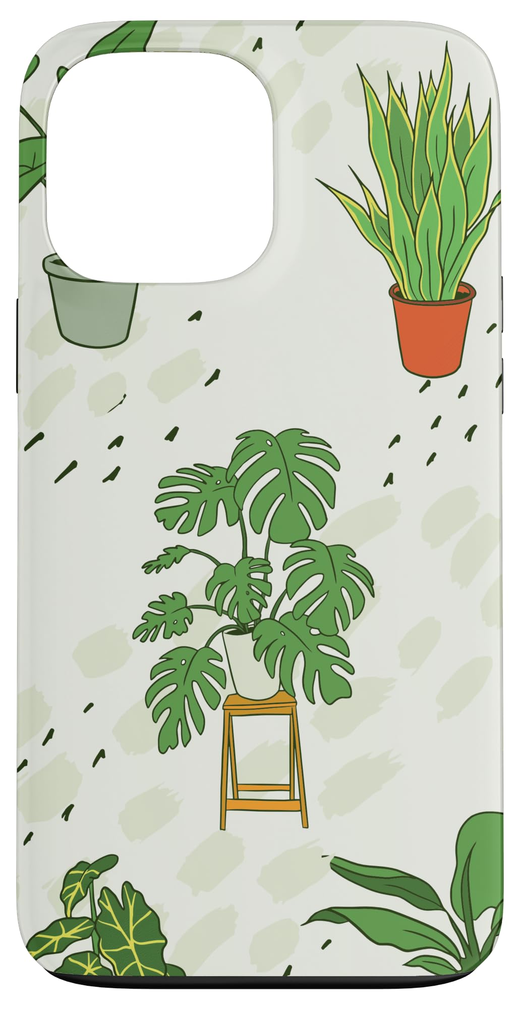 Monstera plant Houseplant Illustrations | Boho Nature Leaf Case for iPhone 15