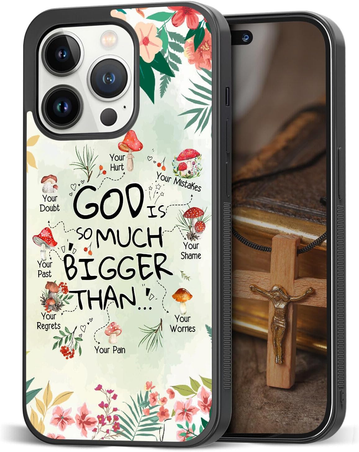 Healing Words for Anxiety Cute Plant Lover Phone Cases for Samsung S A Note Z FILP 3 4 5 6 for iPhone 8 11 12 13 14 15 16 17 Pro Max Plus Mini - Mushroom