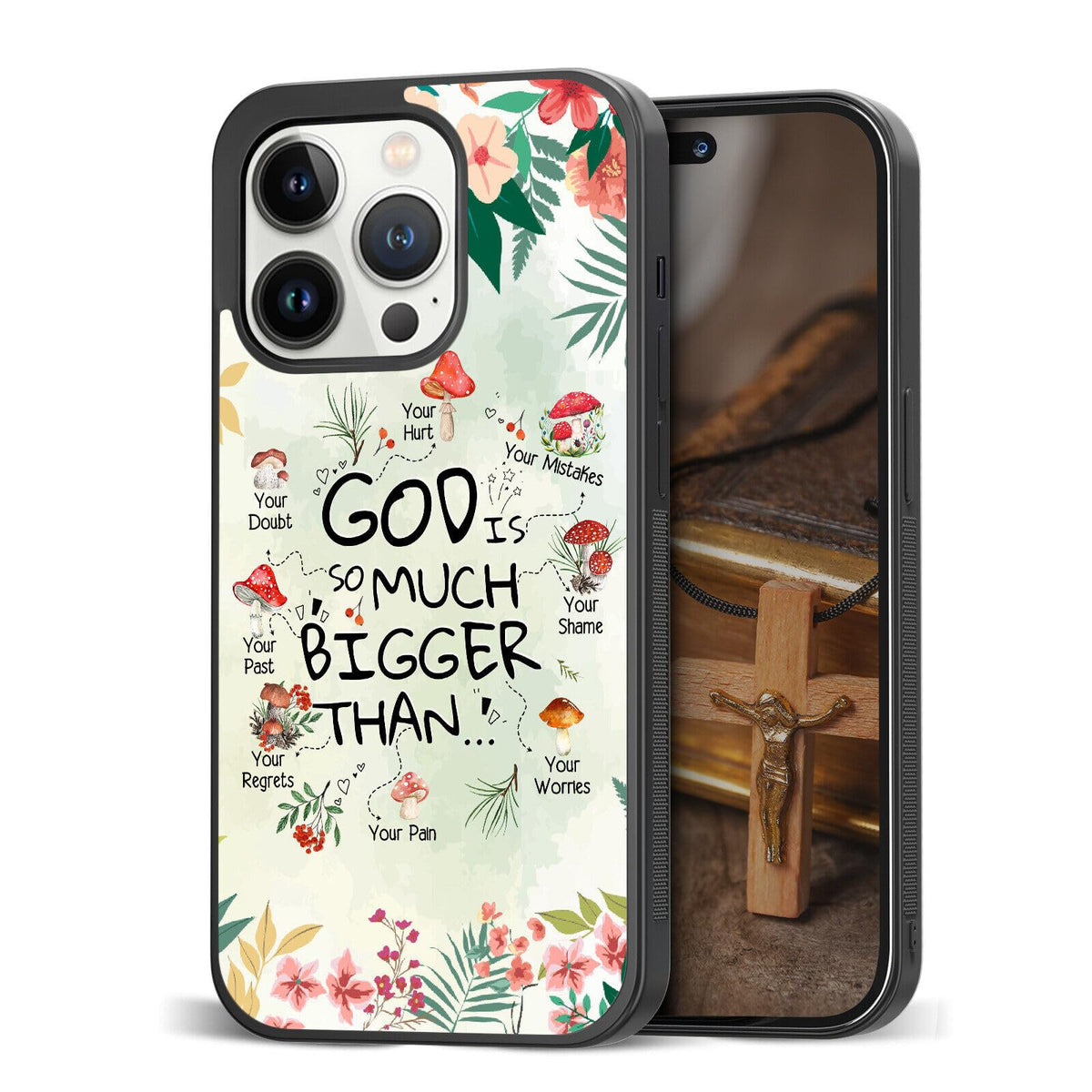 Healing Words for Anxiety Cute Plant Lover Phone Cases for Samsung S A Note Z FILP 3 4 5 6 for iPhone 8 11 12 13 14 15 16 17 Pro Max Plus Mini - Mushroom