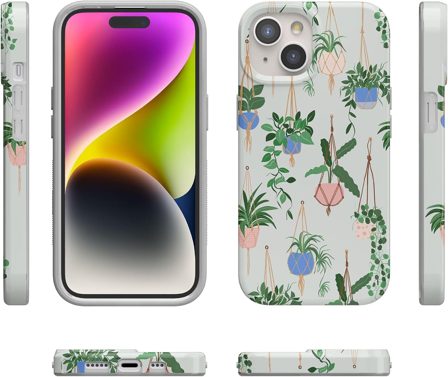 Casely iPhone 15 Case | Hanging Around | Potted Plants Floral | Compatible with MagSafe | Classic Ultra Thin Design