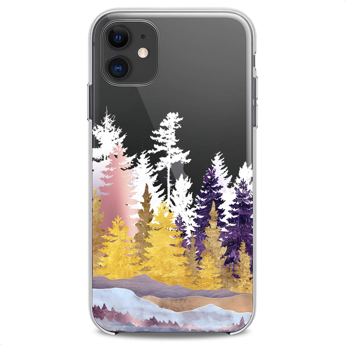 TPU Case Compatible with iPhone 16e 15 14 13 12 11 Pro Max Plus Mini Xs Xr X 8 7 6 5 SE Slim Shadow Plants Lovely Phone Nature Flexible Silicone Print Modern Art Design Trees Cute Clear White