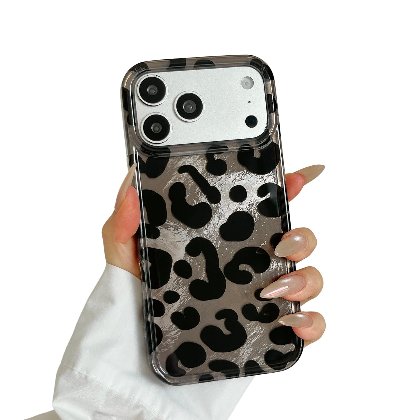 for iPhone 17 Pro Glitter Leopard Print Phone Case, Sparkly Cheetah Animal Pattern Clear Soft TPU Shockproof Protective Cover for Women Girls (Zebra Stripe, for iPhone 17 Pro)