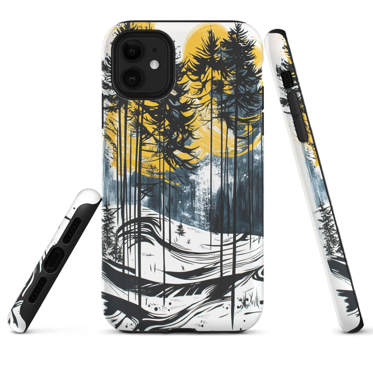 Raindrops Potted Plants Phone Case Compatible with iPhone 16 15 14 13 12 Compatible with Samsung Galaxy S25 S23 Plus S21 FE S22 Dual Layer Sturdy Shockproof Full Protection with Mag-Safe