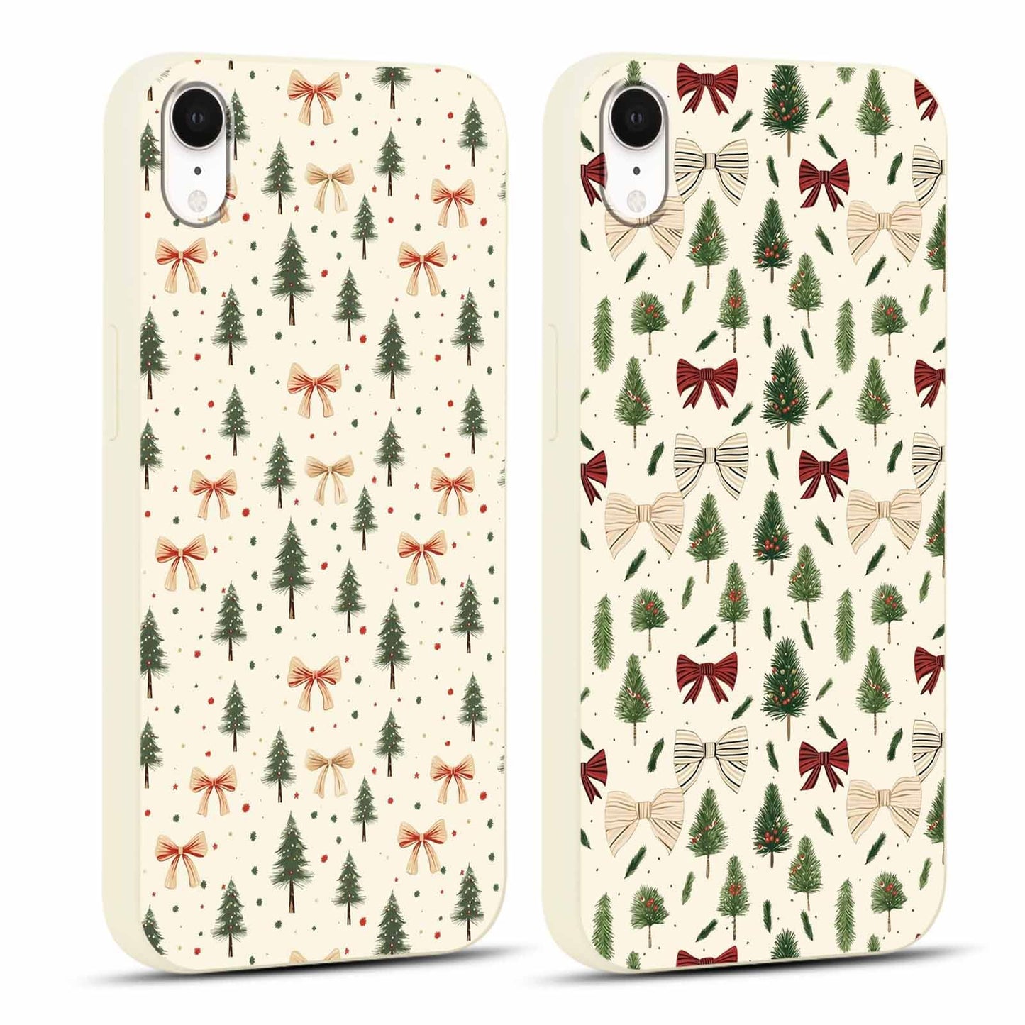 2 Pack Merry Christmas Phone Case for iPhone 13 / iPhone 14 6.1", "Cute Xmas Tree Pattern Case with Candy Design Christmas Decorations Gifts Shockproof Soft TPU Cover for Girl Women