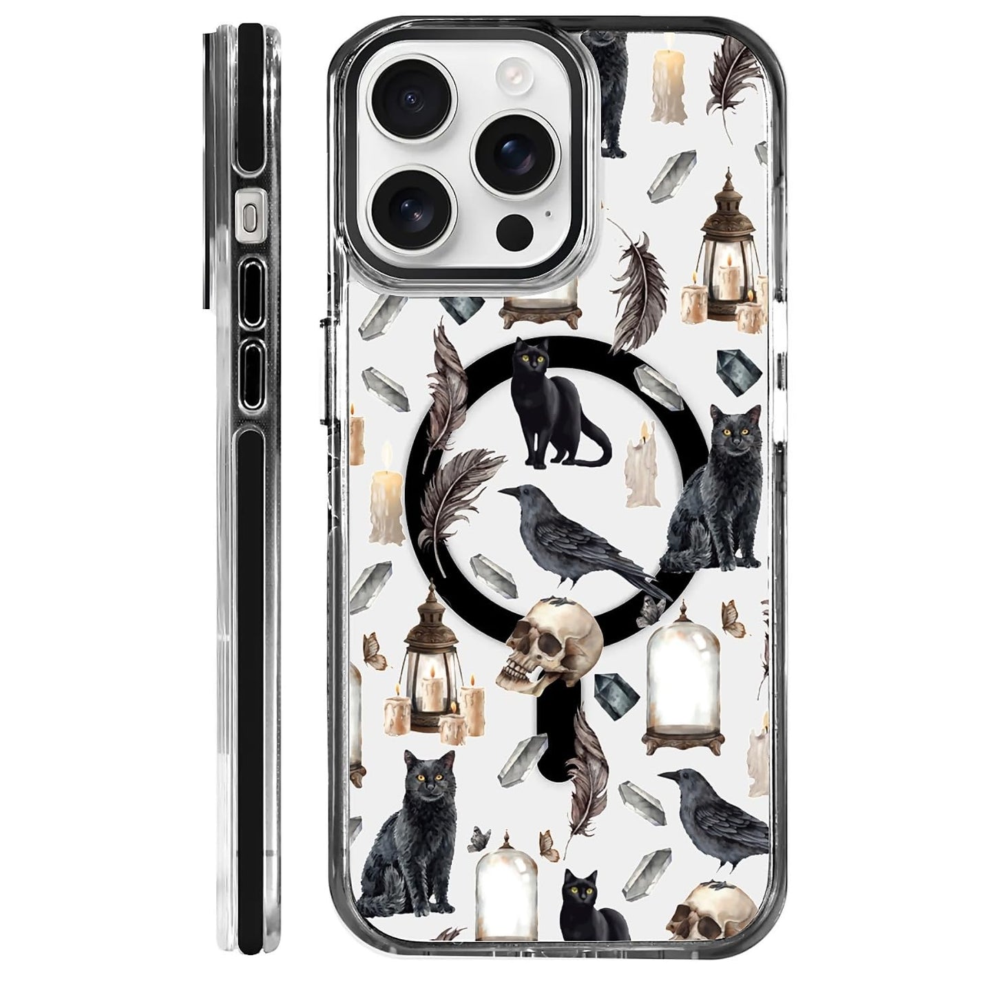 for iPhone 15 Case,Compatible with MagSafe,The Transparent TPU Silicone Protects The Phone Case from Drops, Slips and Fingerprints.Blue Ocean Whale Shark Octopus Turtle Collage