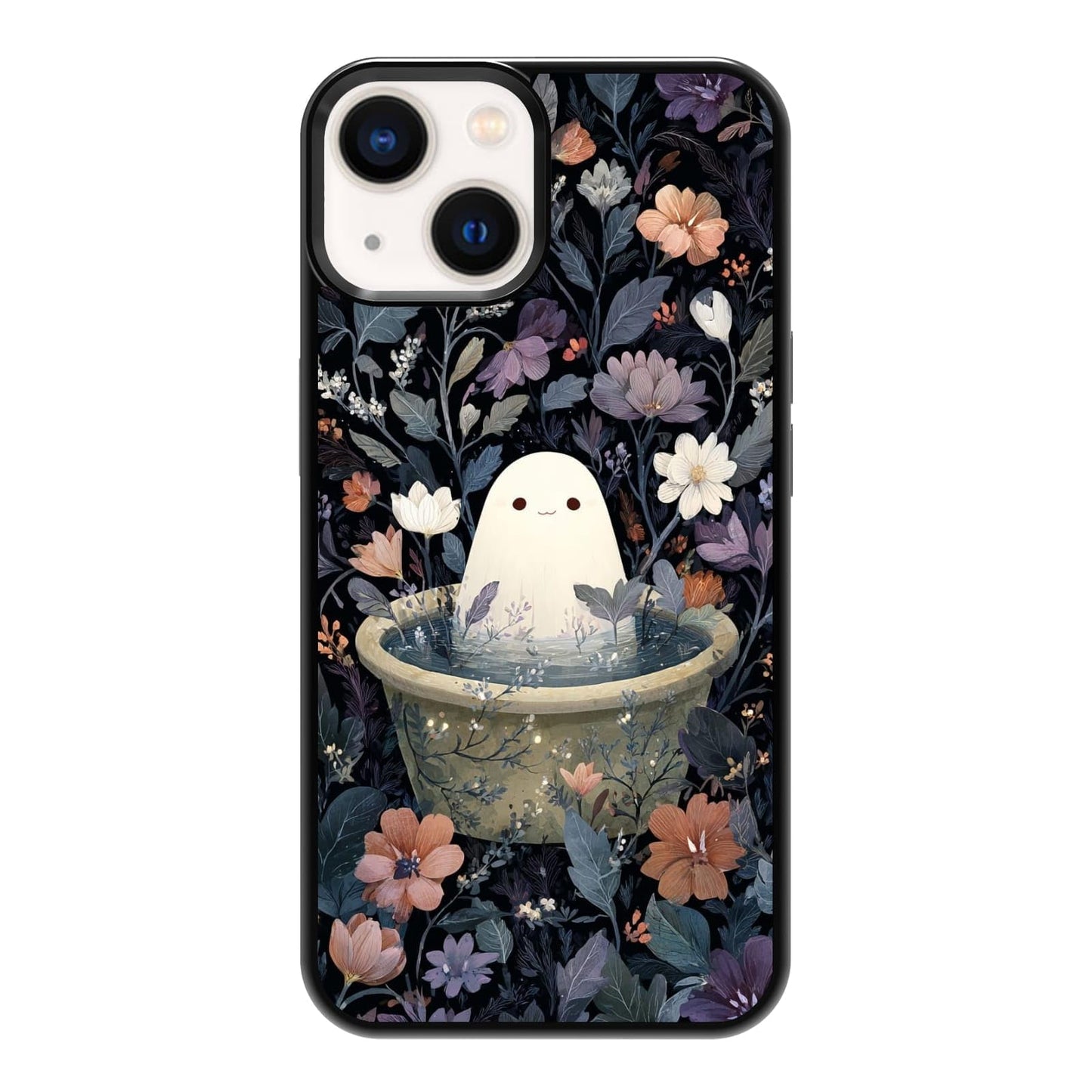 Black Cat Indoor Jungle Potted Plants Bookshelf Dark Green Botanical Urban Forest Phone Case, Shockproof Protective Cover for iPhone 11 12 13 14 15 16 17 Pro Max Plus Mini XR 7 8 SE