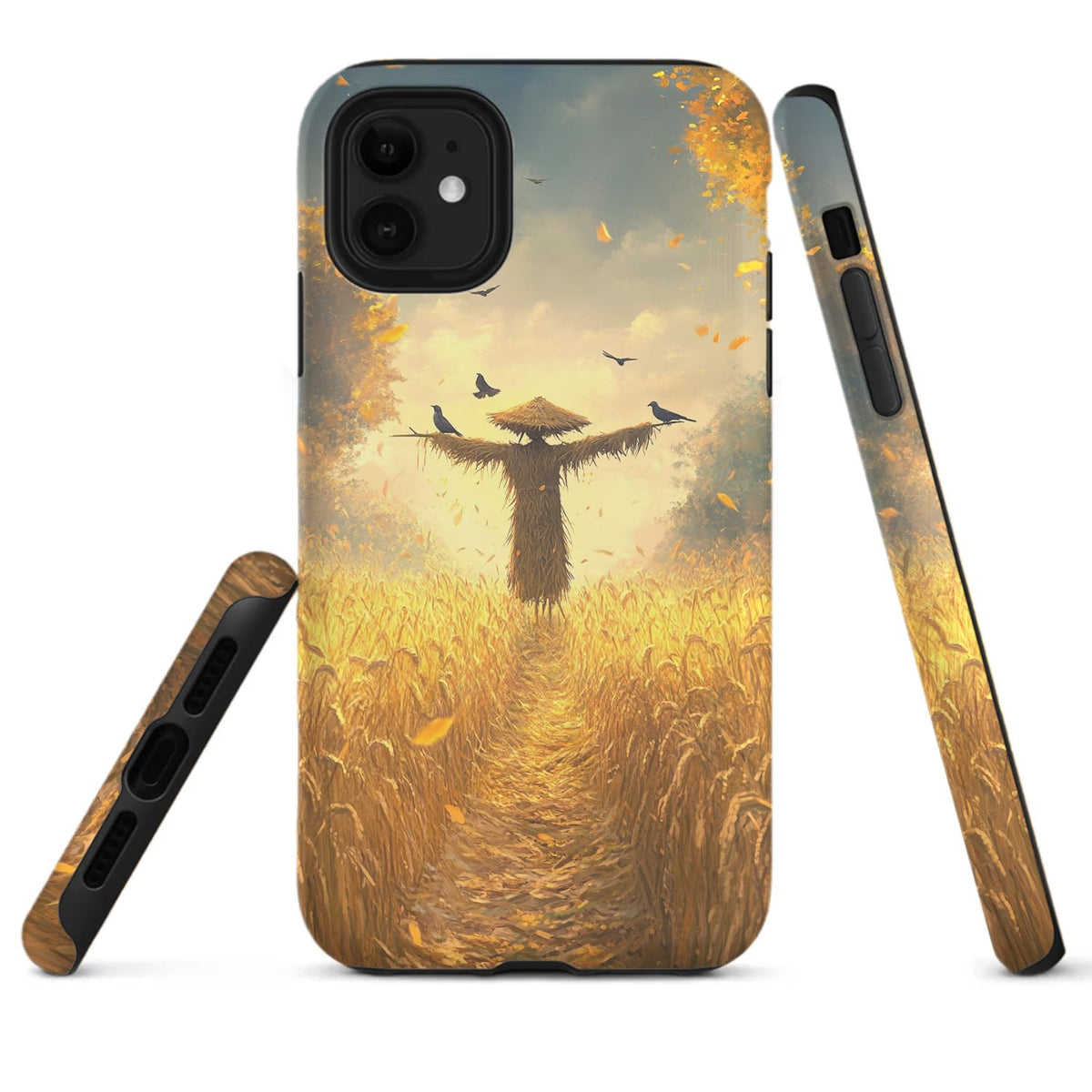 Raindrops Potted Plants Phone Case Compatible with iPhone 16 15 14 13 12 Compatible with Samsung Galaxy S25 S24 S21 Ultra FE S22 Dual Layer Sturdy Shockproof Full Protection