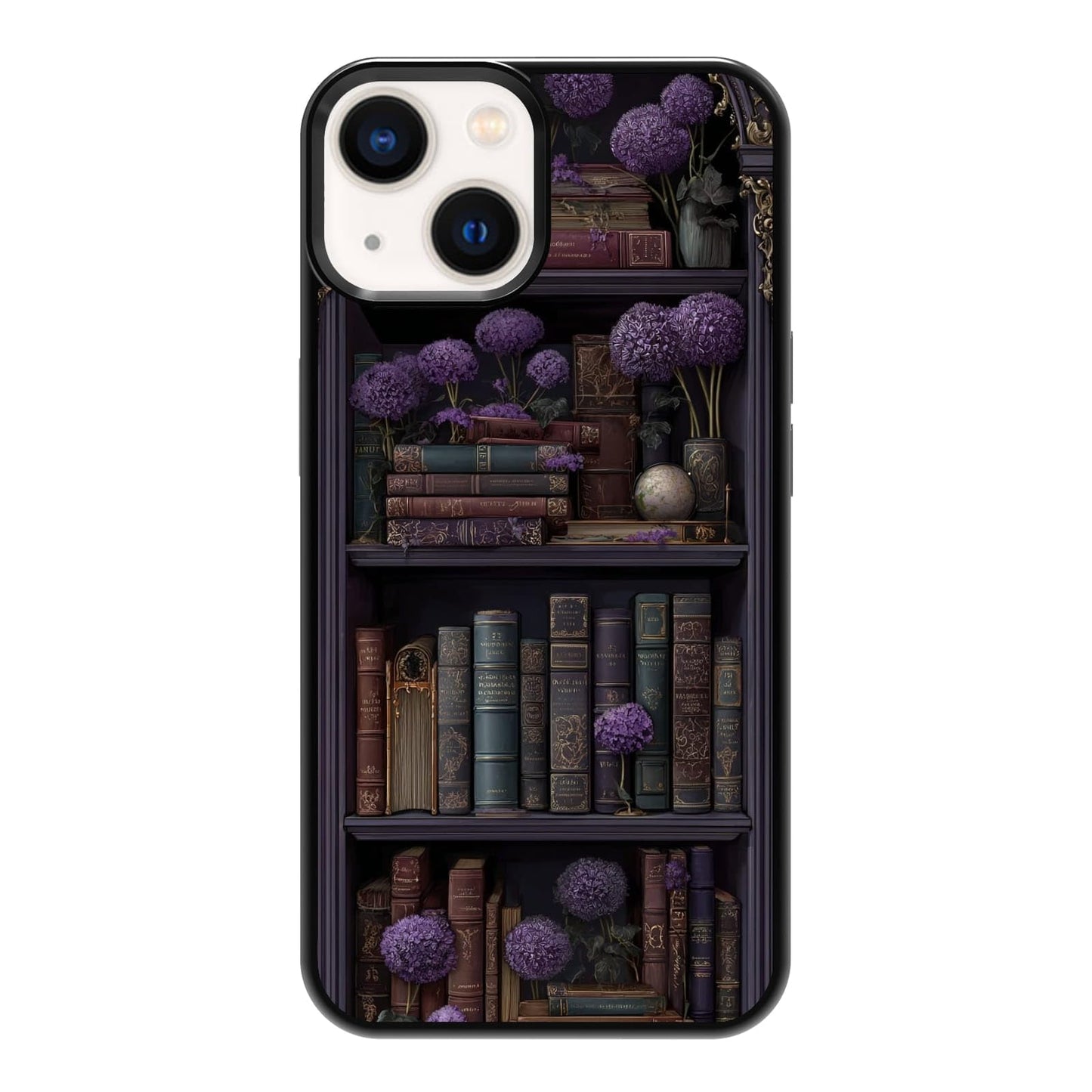 Elegant Forest Green Botanical Leaf and Plant Illustration Phone Case, Shockproof Protective Cover for iPhone 11 12 13 14 15 16 17 Pro Max Plus Mini XR 7 8 SE