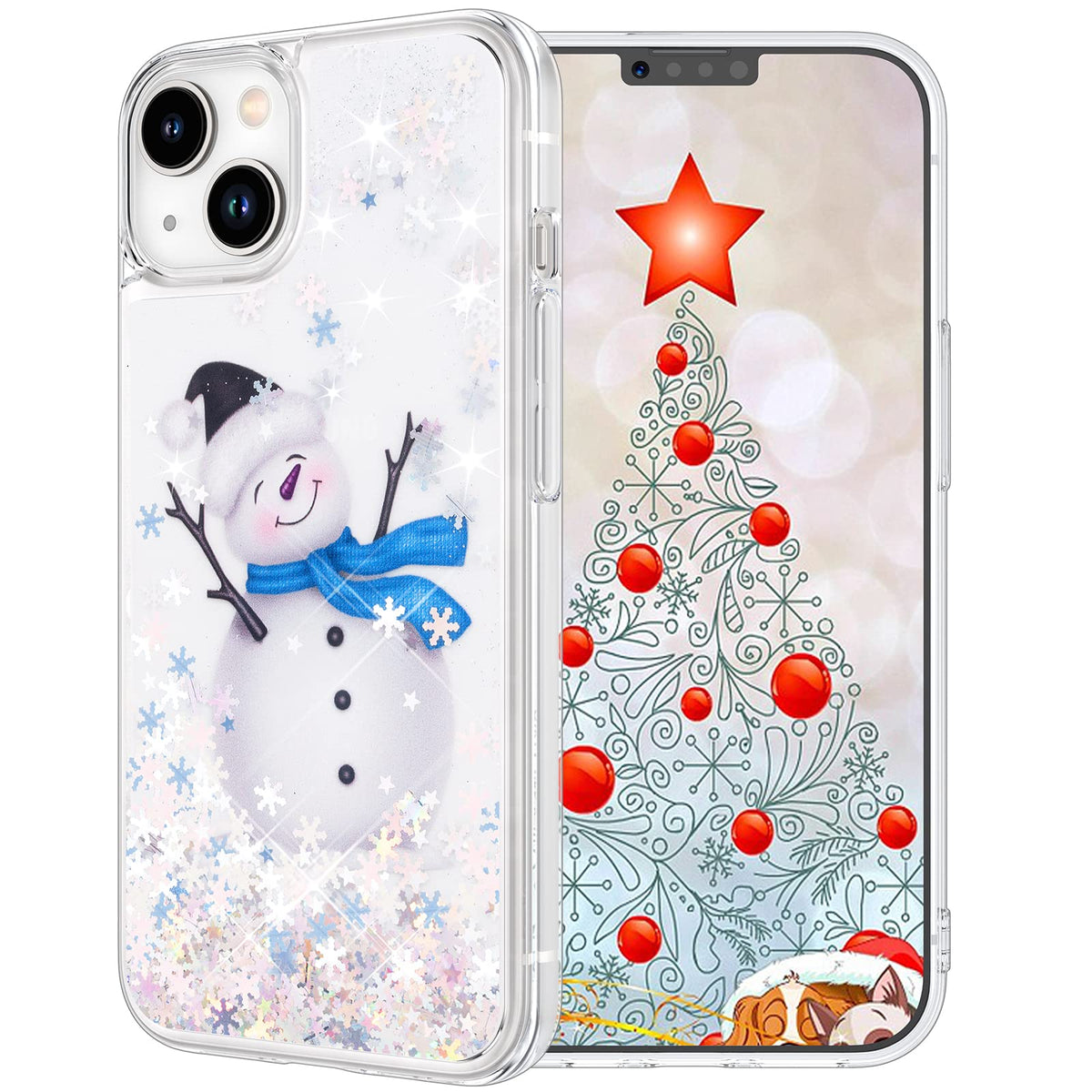 Maxdara for iPhone 13 iPhone 14 Cute Christmas Tree Case