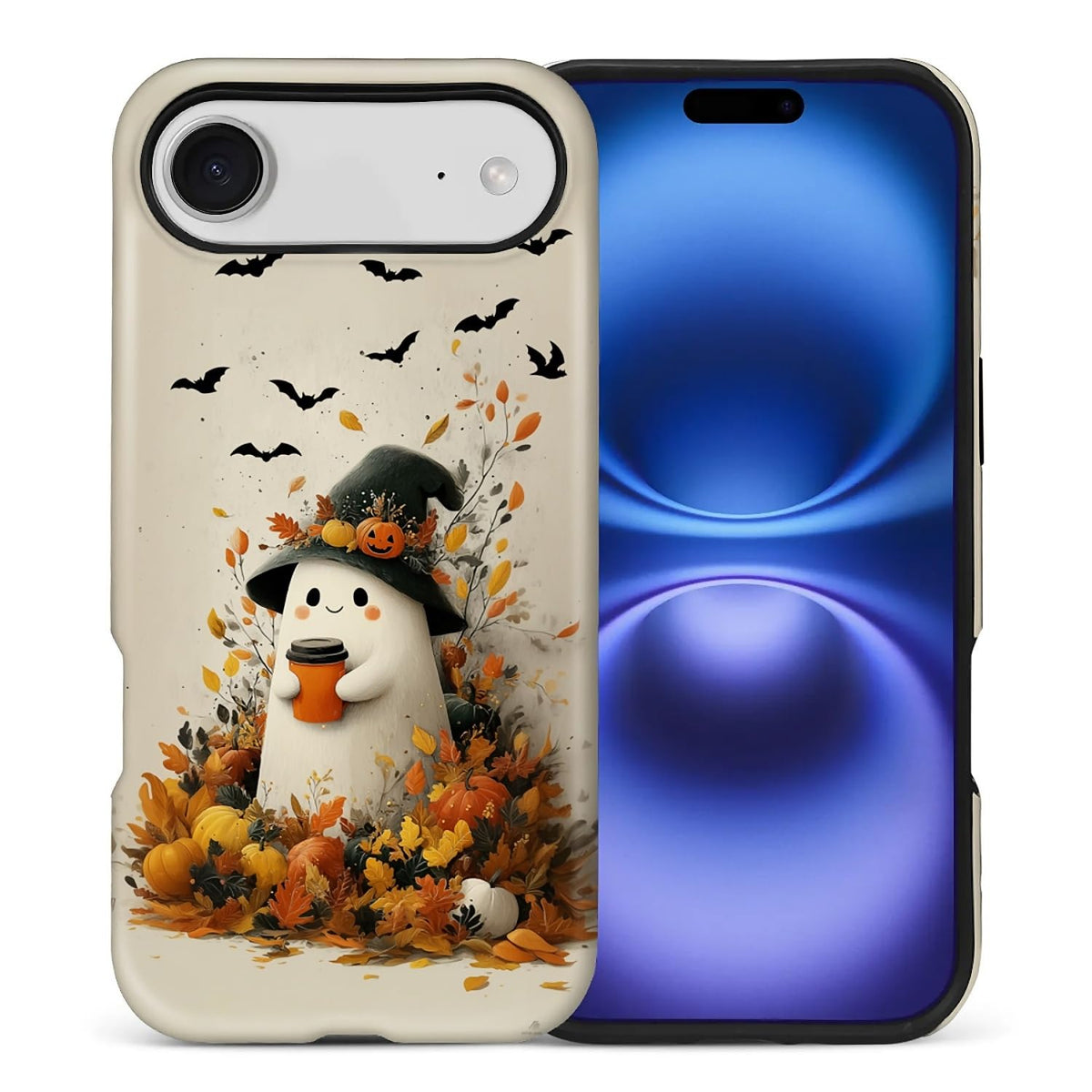 Case for iPhone 17,Drop Protection Hybrid 2-Layer Hard Phone Cover-Vintage Christmas Stamps Collage