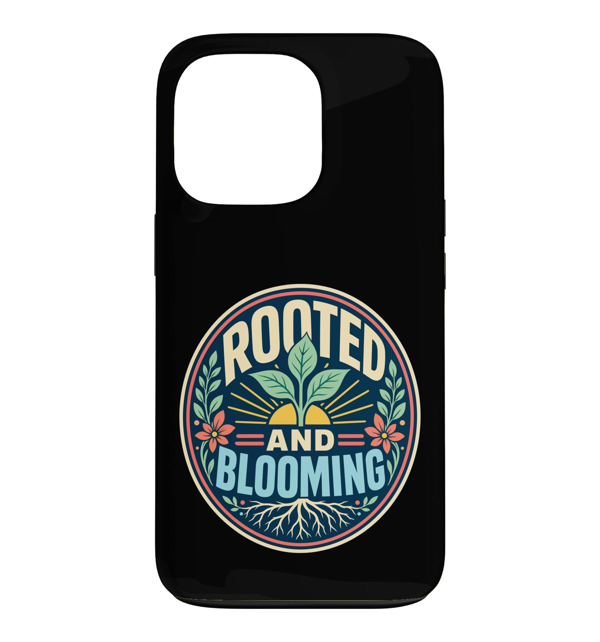 Rooted Blooming Plant Nature Retro Case for iPhone 16