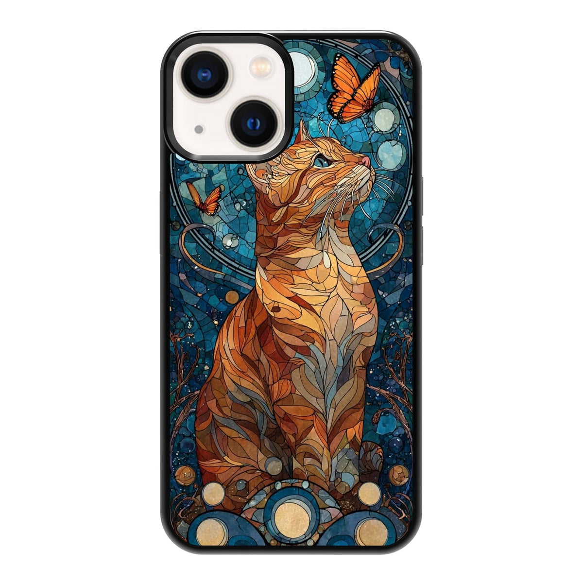 Black Cat Indoor Jungle Potted Plants Bookshelf Dark Green Botanical Urban Forest Phone Case, Shockproof Protective Cover for iPhone 11 12 13 14 15 16 17 Pro Max Plus Mini XR 7 8 SE