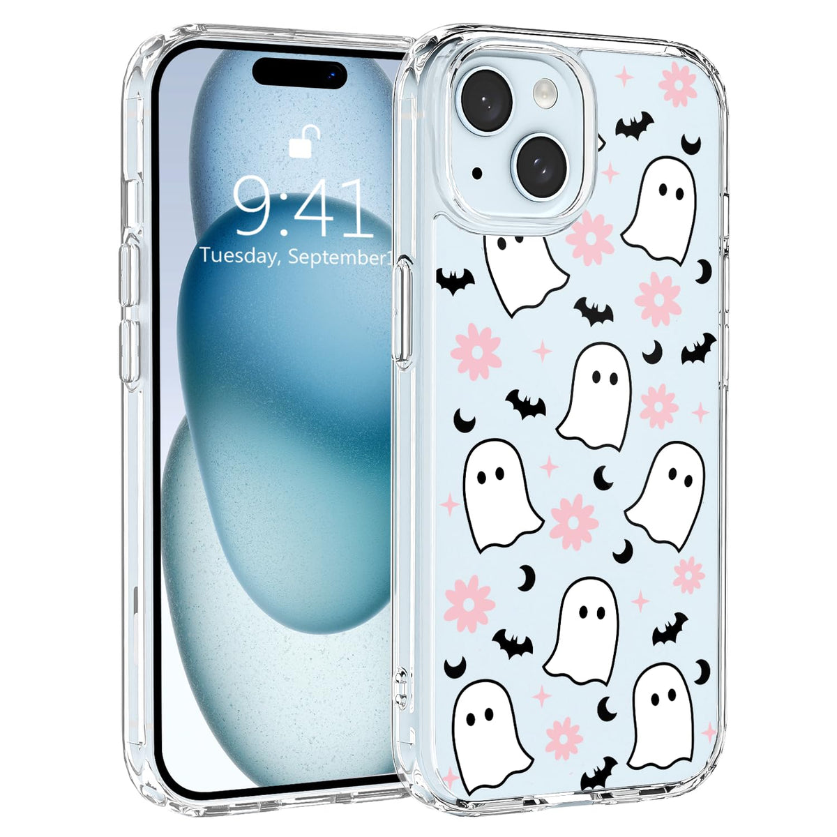 JOYLAND Funny Goose Case for iPhone 15 Cartoon Animal Cute Design Clear Cell Phone Case Acrylic Hard Back Slim Cover Shockproof Protective Cover for iPhone 15 6.1 Inch