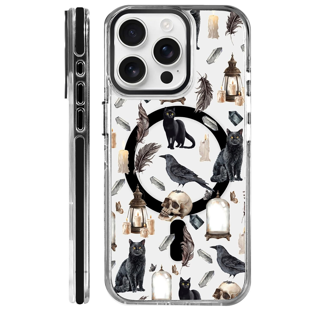 for iPhone 15 Case,Compatible with MagSafe,The Transparent TPU Silicone Protects The Phone Case from Drops, Slips and Fingerprints.Blue Ocean Whale Shark Octopus Turtle Collage