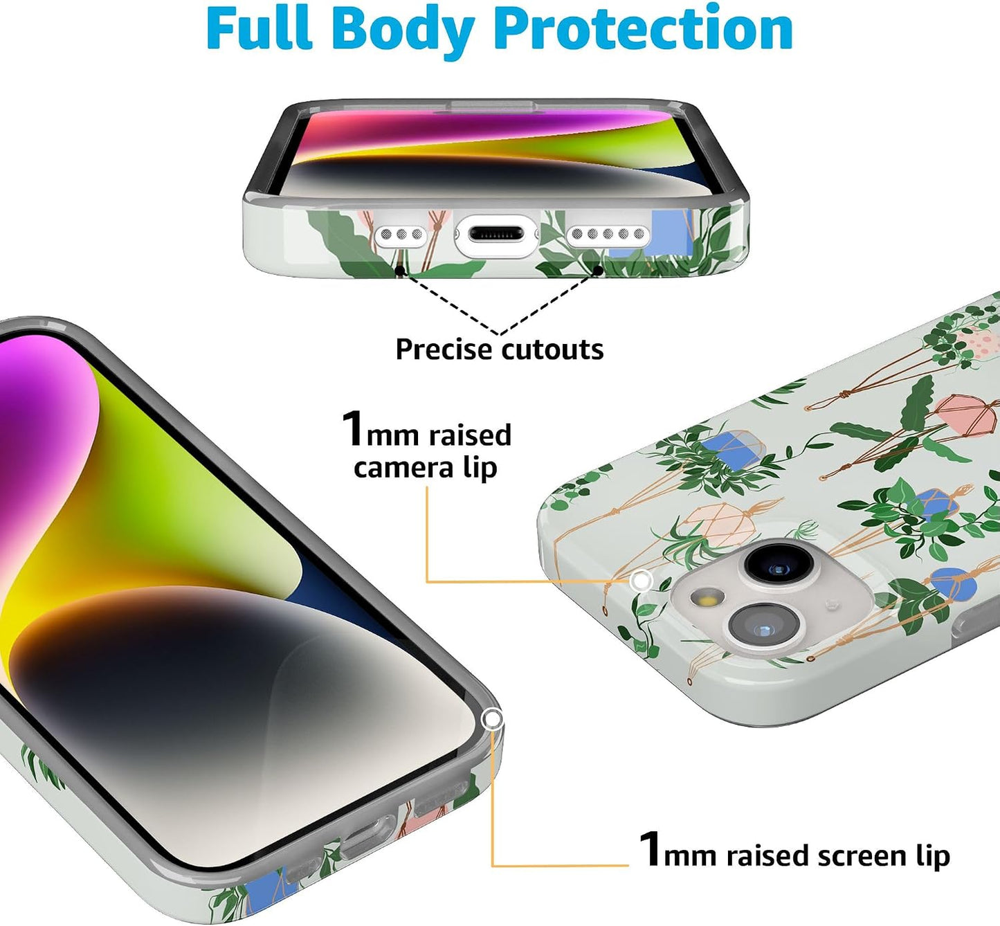 Casely iPhone 15 Case | Hanging Around | Potted Plants Floral | Compatible with MagSafe | Classic Ultra Thin Design
