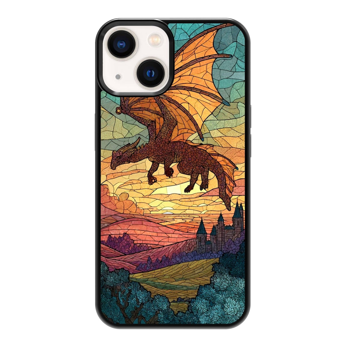 Four Seasons Tree of Life Watercolor Nature Phone Case, Shockproof Protective Cover for iPhone 11 12 13 14 15 16 17 Pro Max Plus Mini XR 7 8 SE