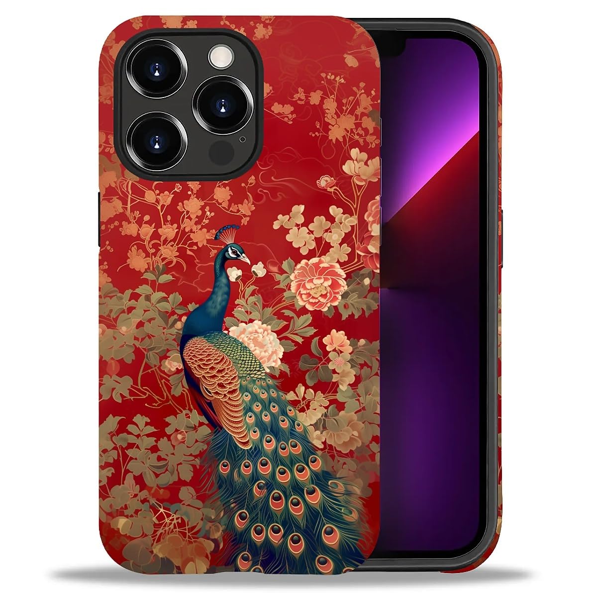 DAIZAG Phone Case Compatible with iPhone 13/14,Christmas Santa Claus Mixed 2 Layer Soft Silicone+Hard PC Ddouble Protection Ultra-Thin Phone Case for iPhone 13/14