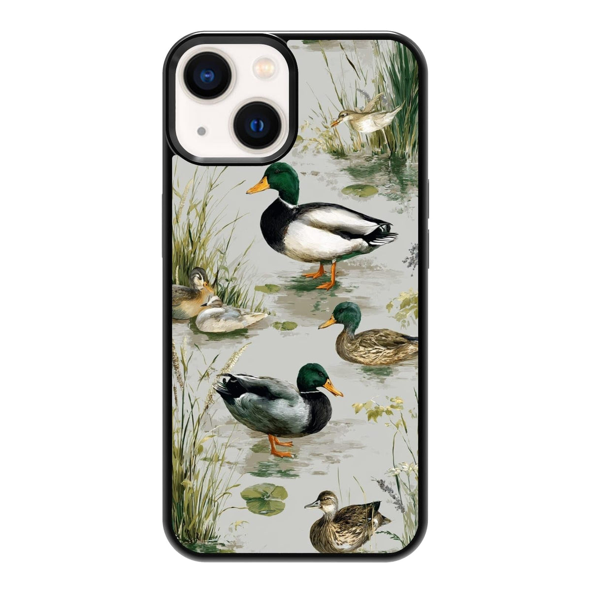 Vintage Green Herb Botanical Leaf Sketch Nature Phone Case, Shockproof Protective Cover for iPhone 11 12 13 14 15 16 17 Pro Max Plus Mini XR 7 8 SE