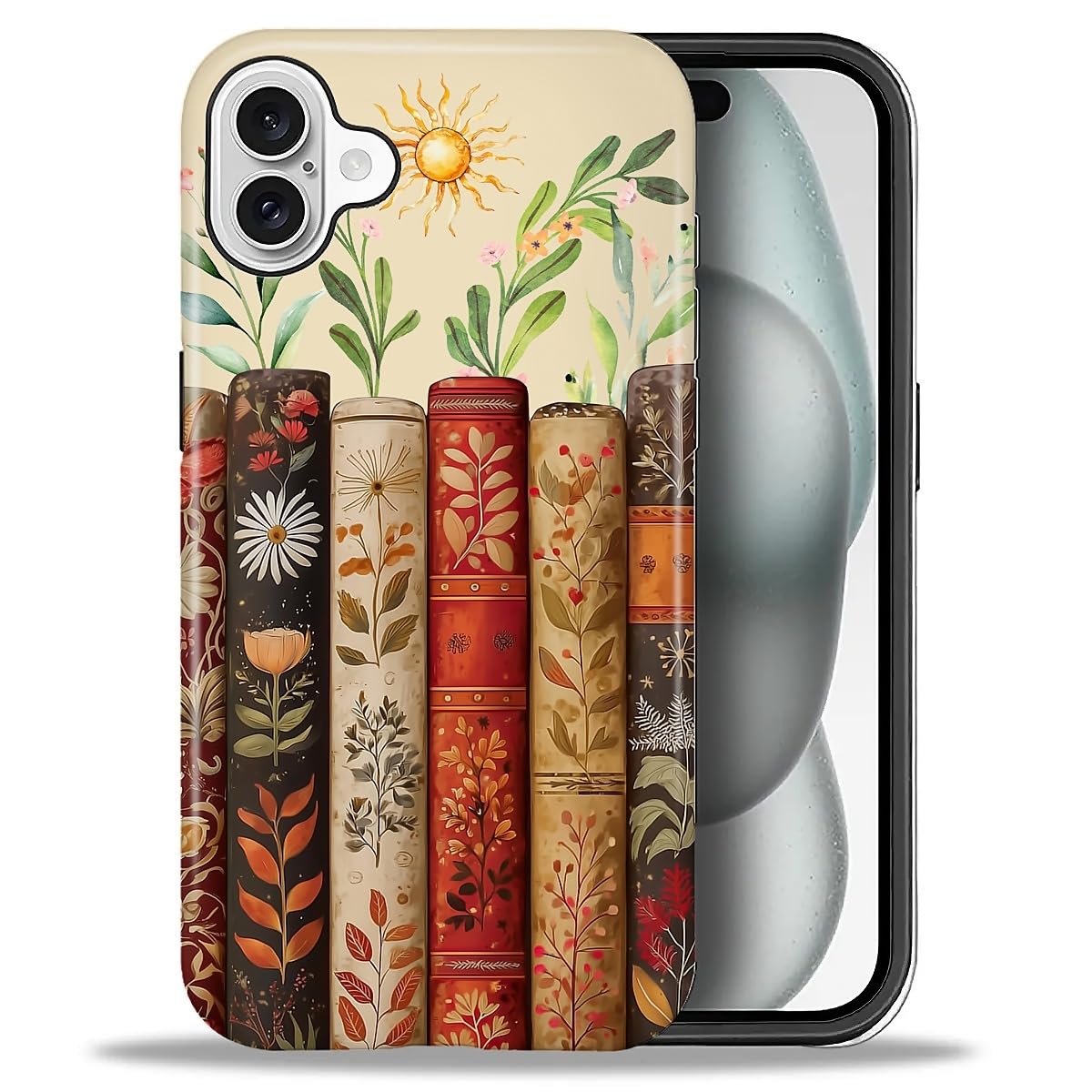 DAIZAG Case for iPhone 13 iPhone 14, Christmas Coffee Snowflake Cane Full-Body Design Hybrid Dual Protection Soft TPU + Hard PC, Shockproof Scratch-Resistant Protective Cover Phone Case for Men Women