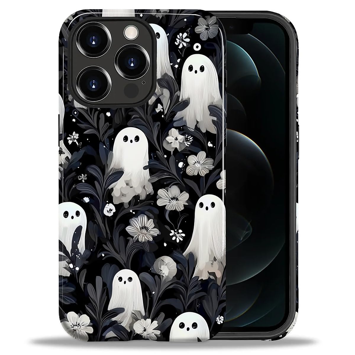 DAIZAG Case for iPhone 13 iPhone 14, Christmas Coffee Snowflake Cane Full-Body Design Hybrid Dual Protection Soft TPU + Hard PC, Shockproof Scratch-Resistant Protective Cover Phone Case for Men Women
