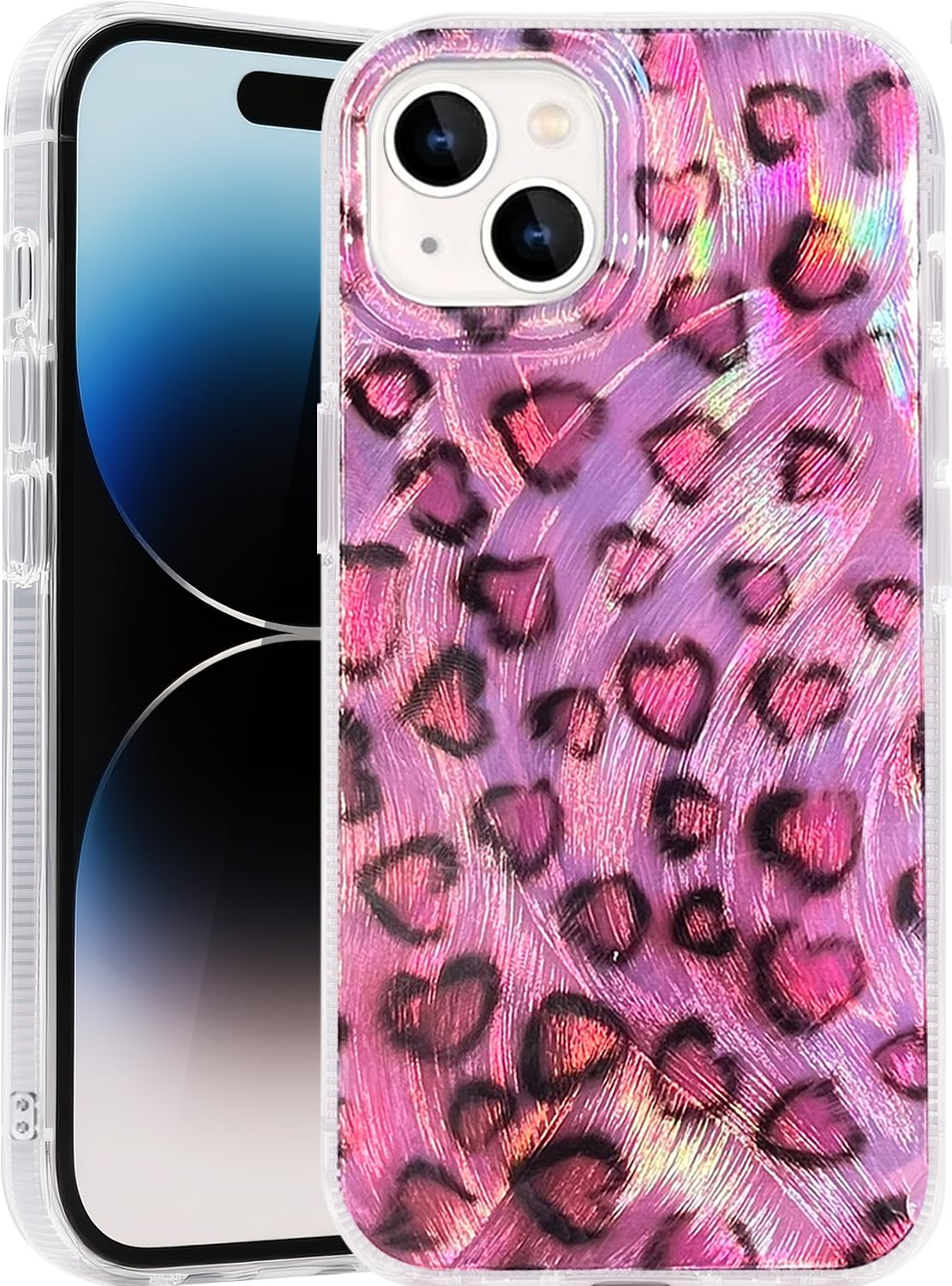 Compatible with iPhone 17 Pro Case,with [Soft Slim][Camera Protection] Cute Fishing Cats Shiny Aesthetic Phone Cover Anti-Yellowing Shockproof Protective Cover for Women Girl