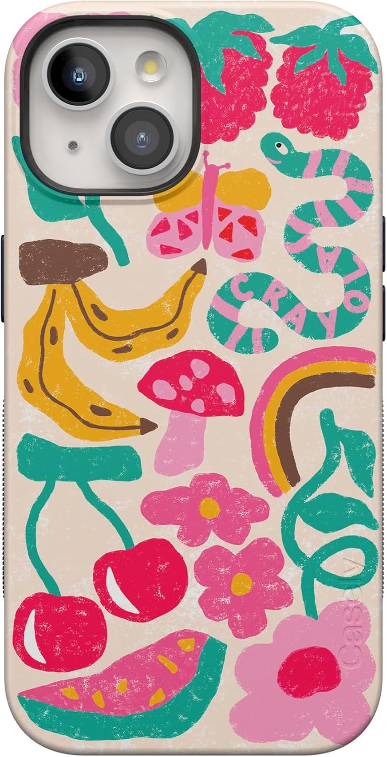Casely iPhone 15 Case | Hanging Around | Potted Plants Floral | Bold Protective Design | Compatible with MagSafe