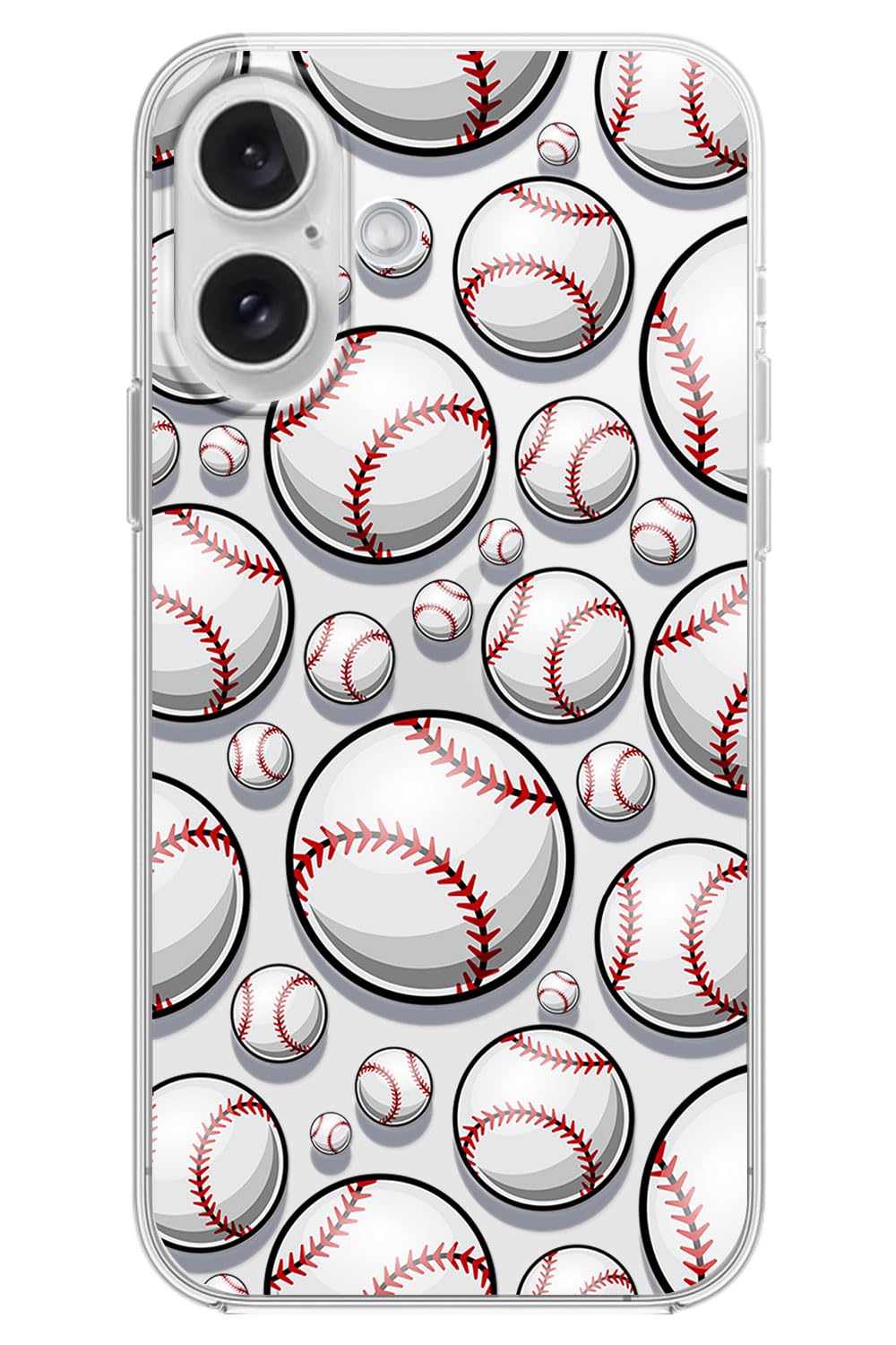 Blingy's for iPhone 17 Case, Christmas Tree Snowflake Winter Clear Case | Transparent, Winter Holiday Design, Snowflake Pattern, Christmas Pattern, Merry Christmas, Soft TPU Protective Case 6.3 in