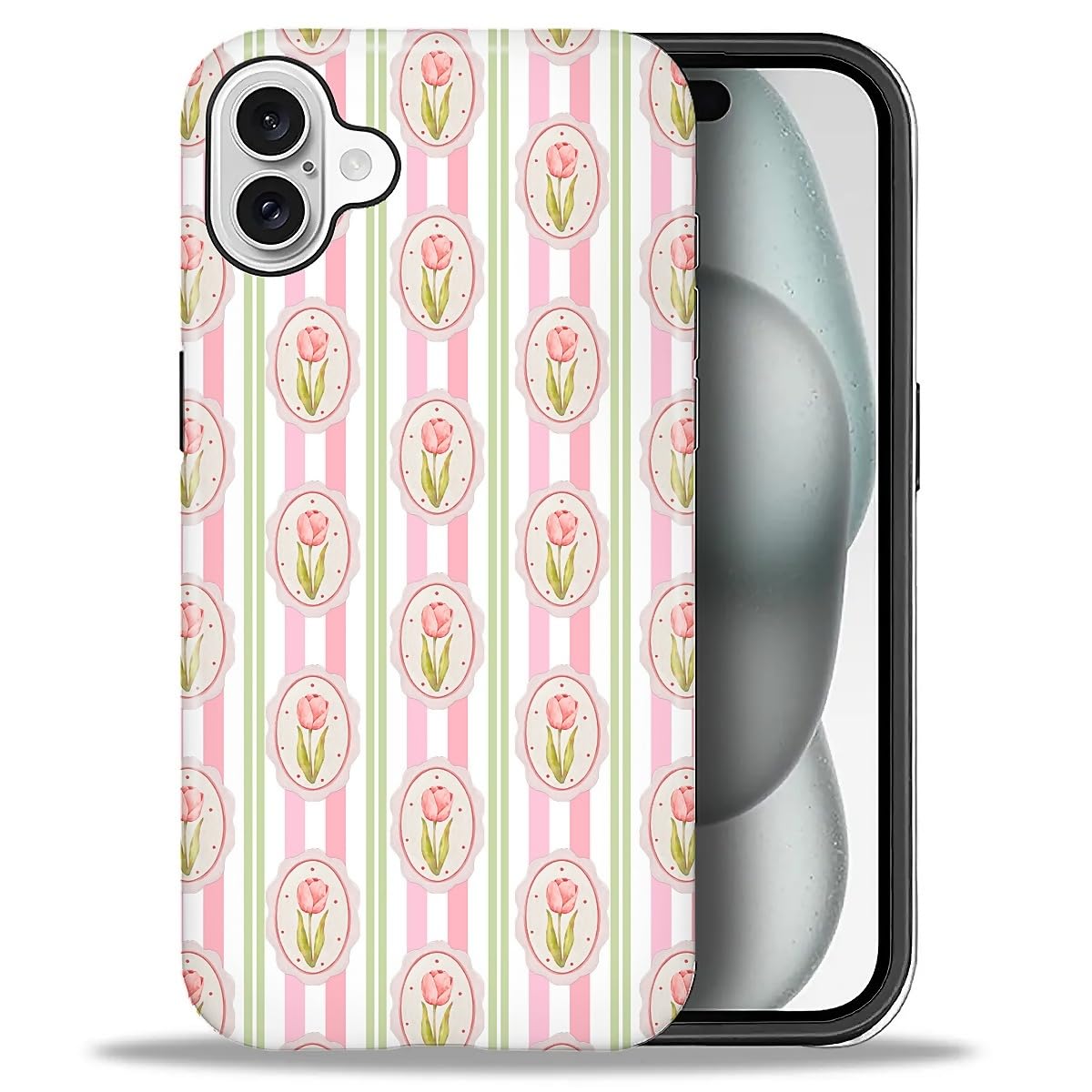 DAIZAG Case for iPhone 13 iPhone 14, Christmas Coffee Snowflake Cane Full-Body Design Hybrid Dual Protection Soft TPU + Hard PC, Shockproof Scratch-Resistant Protective Cover Phone Case for Men Women