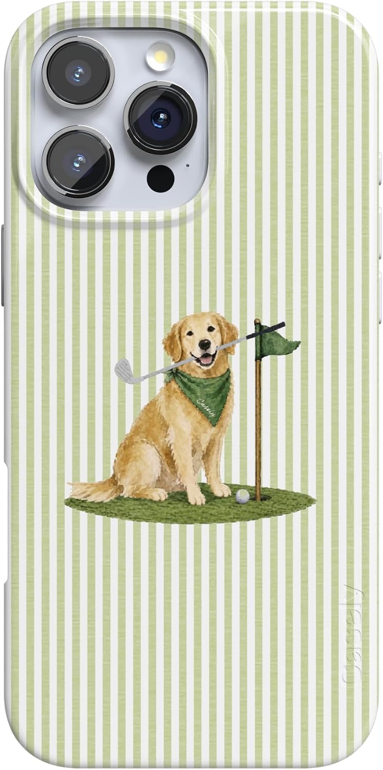 Casely iPhone 16 Pro Case | Clubhouse | Golden on the Green | Compatible with MagSafe | Classic Ultra Thin Design