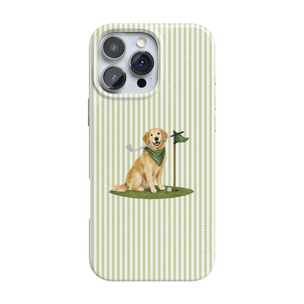 Casely iPhone 16 Pro Case | Clubhouse | Golden on the Green | Compatible with MagSafe | Classic Ultra Thin Design