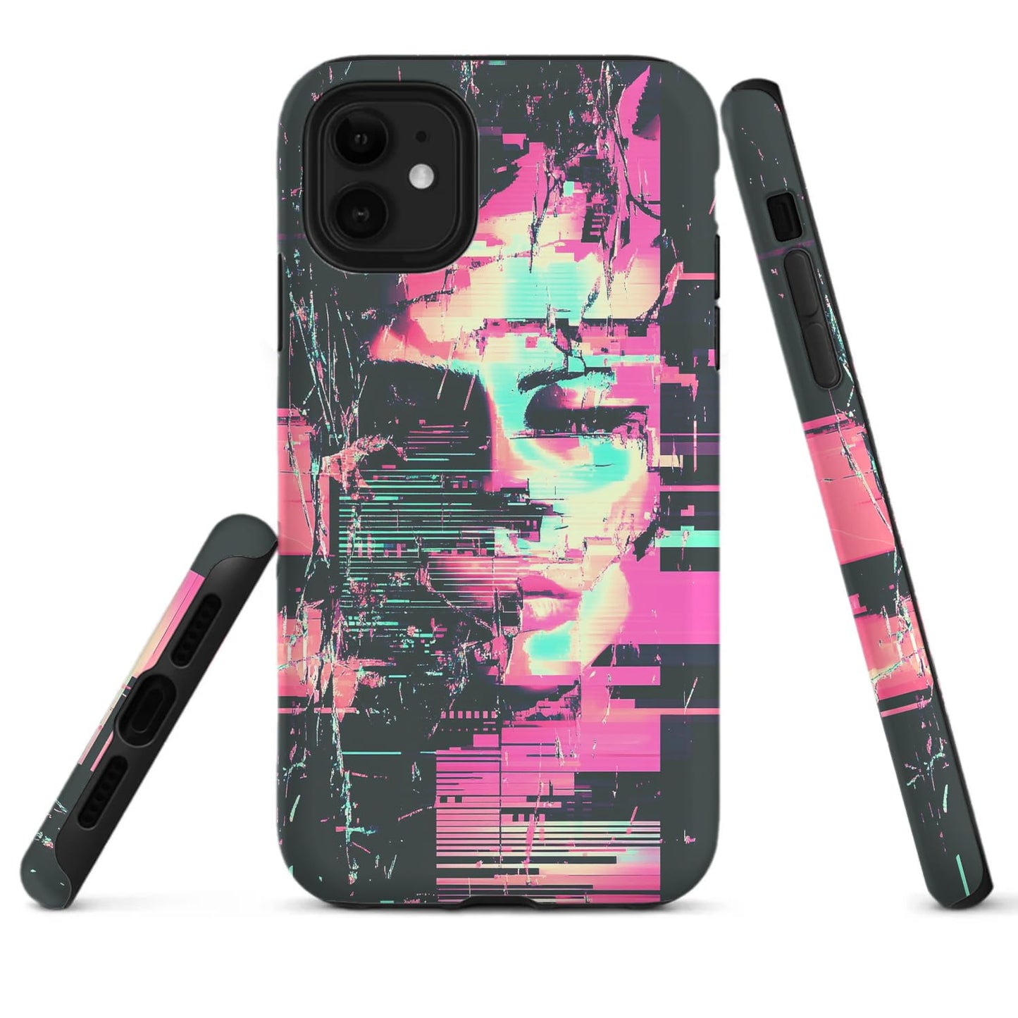 Raindrops Potted Plants Phone Case Compatible with iPhone 16 15 14 13 12 Compatible with Samsung Galaxy S25 S23 Plus S21 FE S22 Dual Layer Sturdy Shockproof Full Protection with Mag-Safe