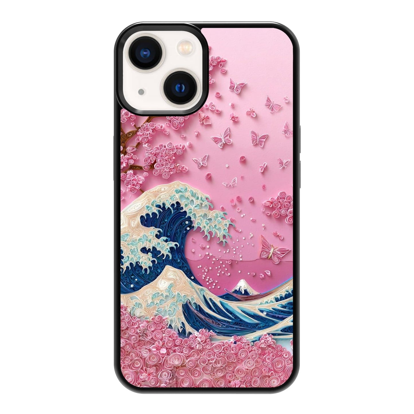 Elegant Forest Green Botanical Leaf and Plant Illustration Phone Case, Shockproof Protective Cover for iPhone 11 12 13 14 15 16 17 Pro Max Plus Mini XR 7 8 SE