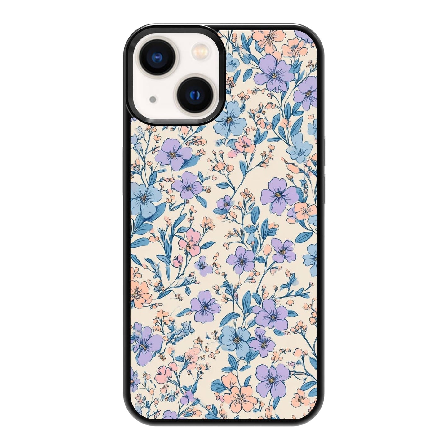 Elegant Forest Green Botanical Leaf and Plant Illustration Phone Case, Shockproof Protective Cover for iPhone 11 12 13 14 15 16 17 Pro Max Plus Mini XR 7 8 SE