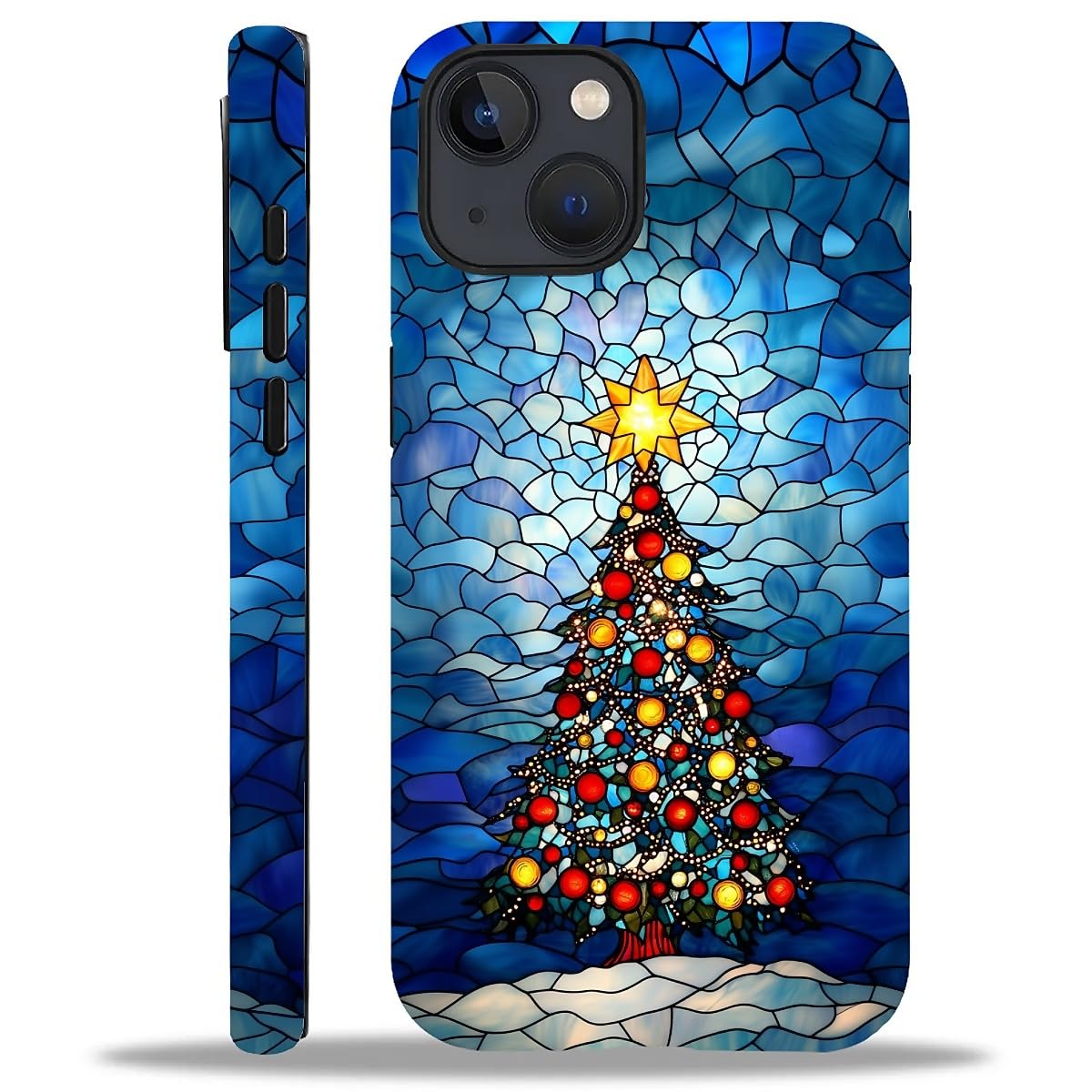 Case Compatible with iPhone 16,Christmas Decorations-Santa Claus Hybrid 2-Layer Hard Shell+Silicone Double Protective Scratch-Resistant Shockproof Case for iPhone 16