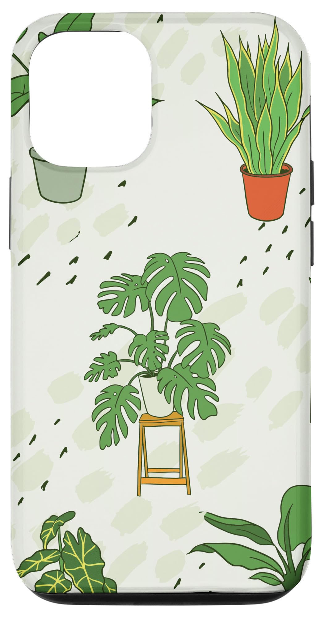 Monstera plant Houseplant Illustrations | Boho Nature Leaf Case for iPhone 15