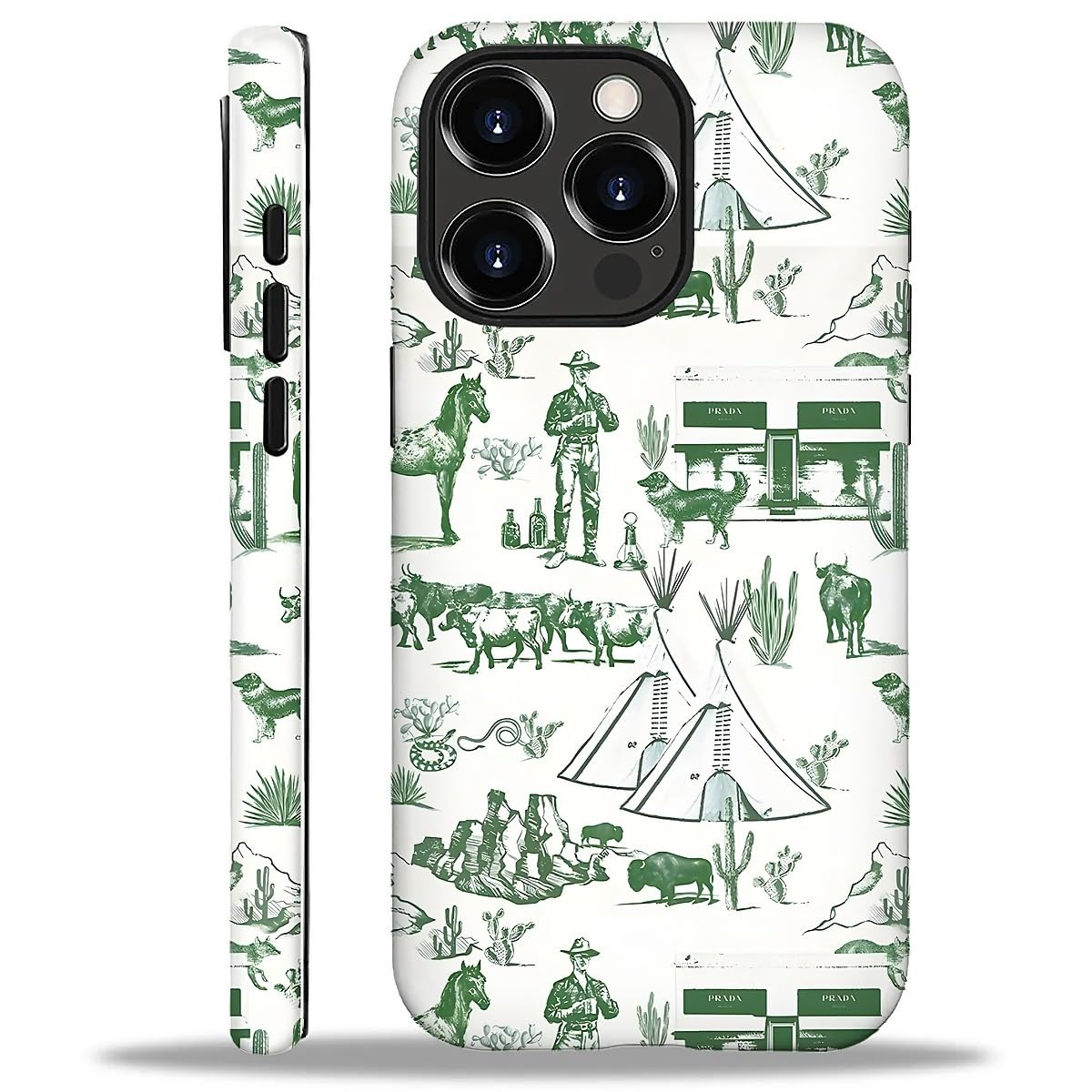 Case for iPhone 16 Pro Max,Aesthetic Frog Pond Splice Exquisitely Pattern Double Protective Phone Cover Cases Soft Silicone for iPhone 16 Pro Max