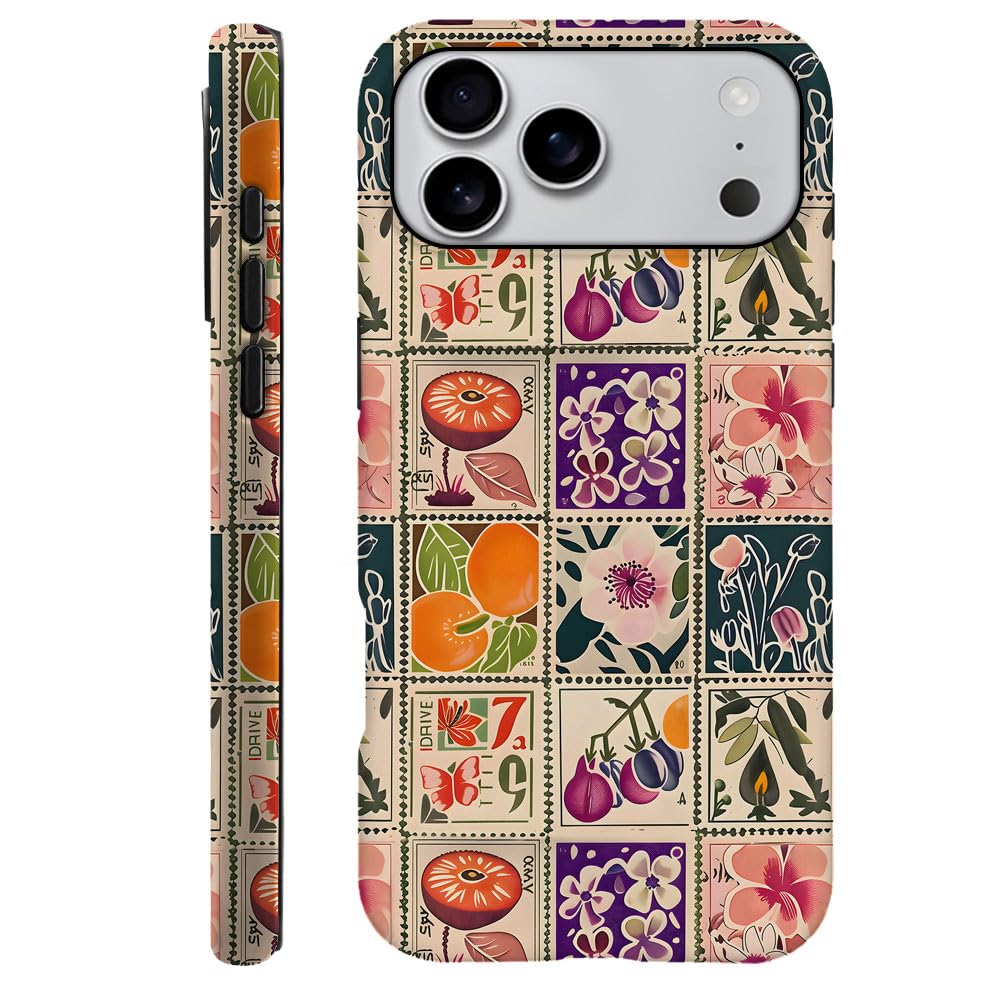Case Compatible with iPhone 17 Pro,Fall Prevention Hybrid 2-Layer Hard Shell Phone Cover for Girls Boys,Collage European Disco