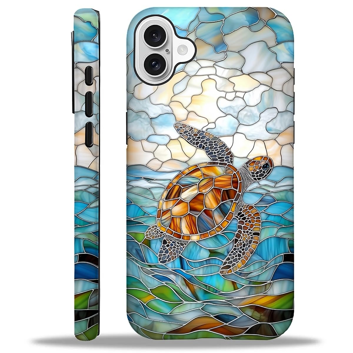 Case Compatible with iPhone 16,Christmas Decorations-Santa Claus Hybrid 2-Layer Hard Shell+Silicone Double Protective Scratch-Resistant Shockproof Case for iPhone 16