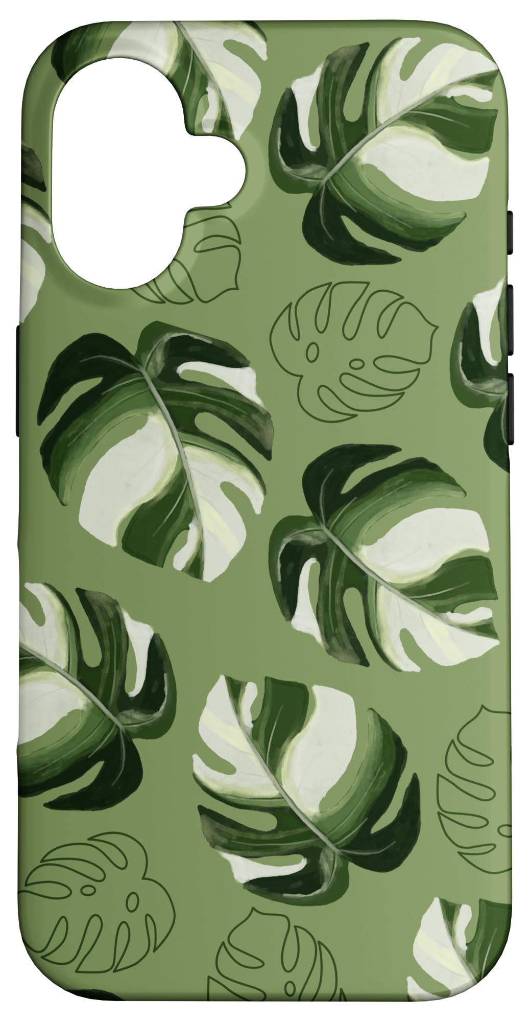 Monstera Deliciosa Leaves Plant Leaf Botanical Nature Case for iPhone 15
